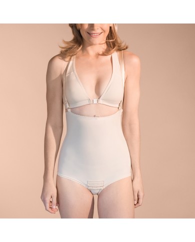 Body Addominale Post-Operatorio Compressivo con Bretelle e Apertura Laterale con Ganci e Zip | Marena FBA