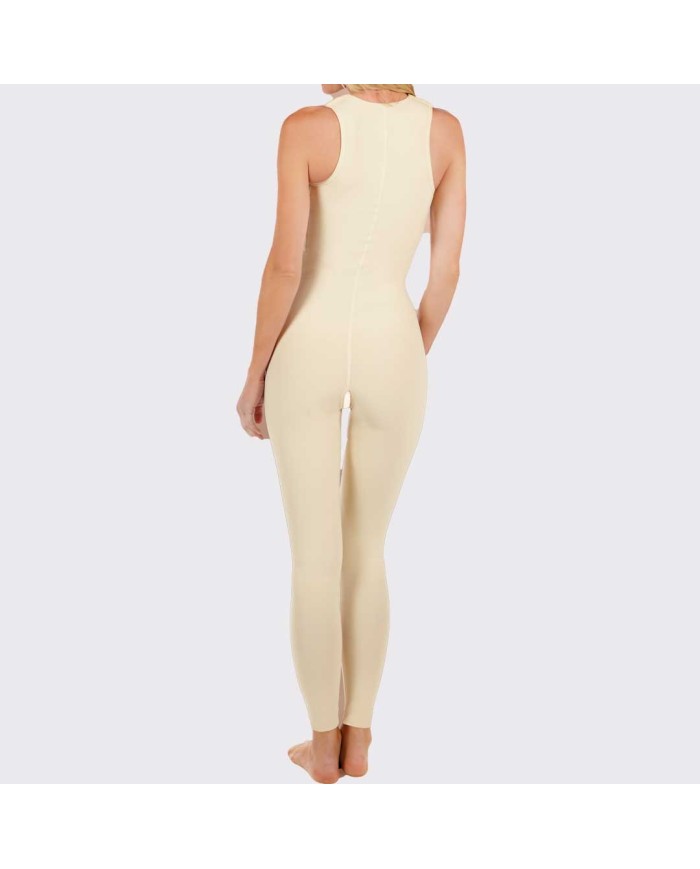 FTL: Guaina Post Operatorio a Copertura Totale Fino alla Caviglia con Reggiseno Integrato e Apertura Frontale con Ganci | Marena