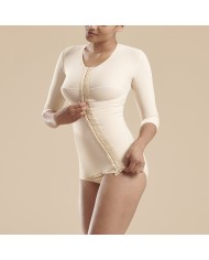 FTRA/SM: Body addominale con reggiseno integrato e maniche a 3/4 con apertura frontale con ganci | Marena