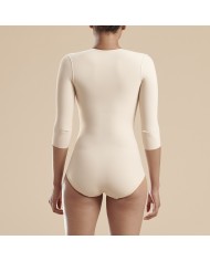 FTRA/SM: Body addominale con reggiseno integrato e maniche a 3/4 con apertura frontale con ganci | Marena