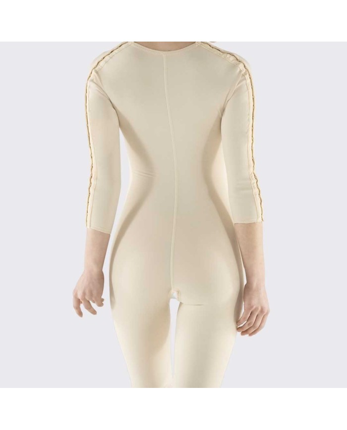 FTRM/SM: Guaina post-operatoria al polpaccio con reggiseno integrato e maniche 3/4 – apertura frontale con ganci | Marena