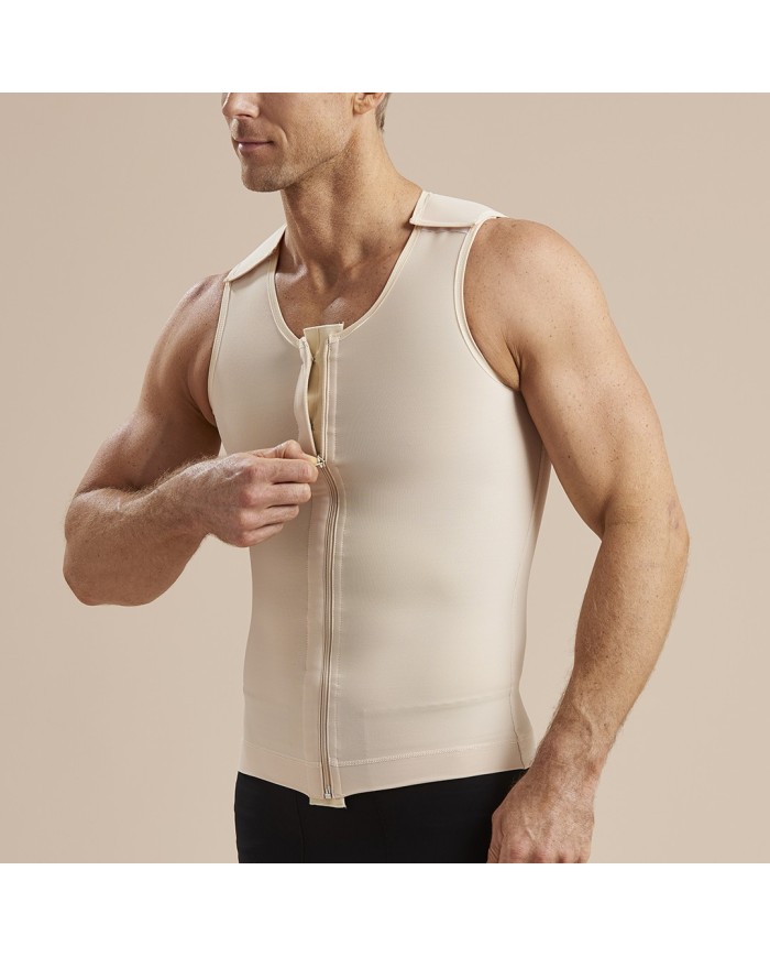 MHV: CANOTTA GINECOMASTIA-LIPOSUZIONE UOMO CON APERTURA FRONTALE CON GANCI E ZIP