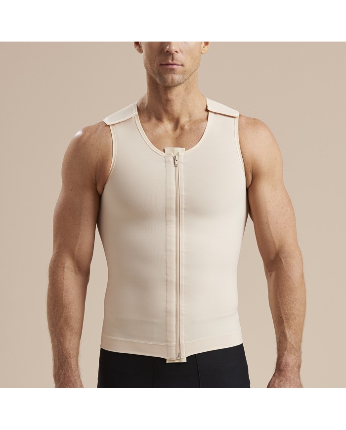 MHV: CANOTTA GINECOMASTIA-LIPOSUZIONE UOMO CON APERTURA FRONTALE CON GANCI E ZIP