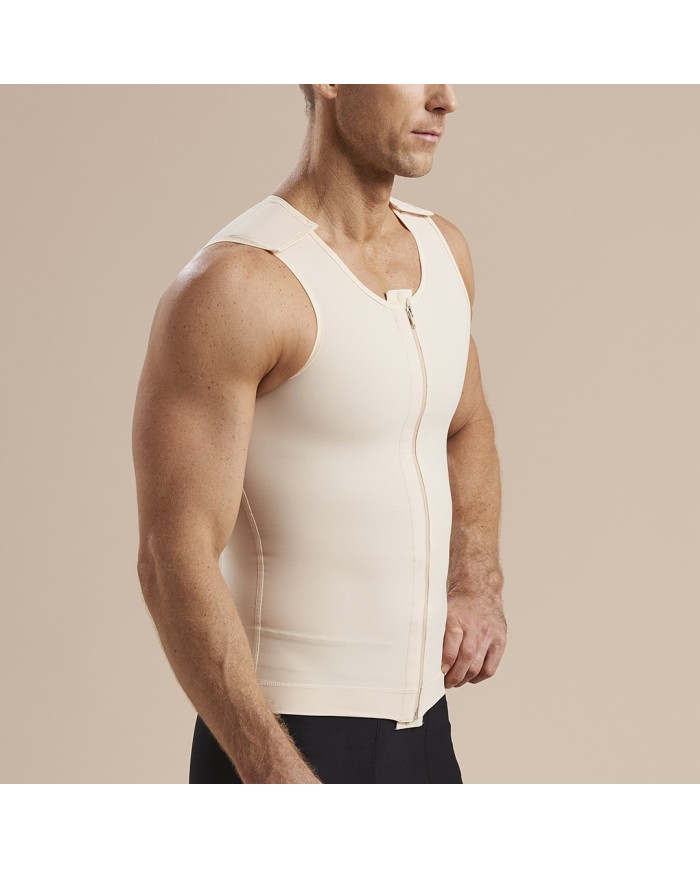 MHV: CANOTTA GINECOMASTIA-LIPOSUZIONE UOMO CON APERTURA FRONTALE CON GANCI E ZIP