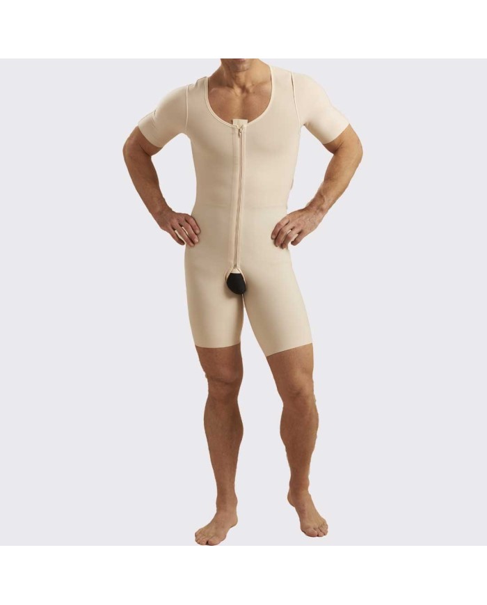 MB/SS: Guaina compressiva uomo con maniche corte e apertura frontale con ganci e zip | Marena MB/SS: Guaina compressiva uomo con maniche corte e apertura frontale con ganci e zip | Marena