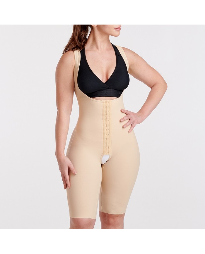 FCBHRS: Guaina curvy sottoseno-ginocchia con bretelle ed apertura frontale con ganci | Marena