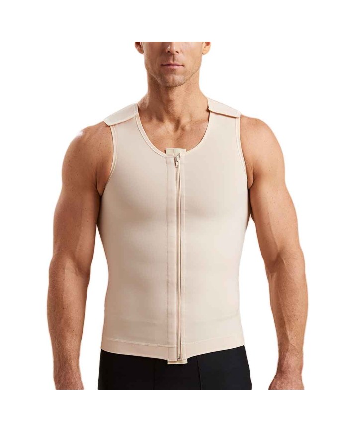 MHV: CANOTTA GINECOMASTIA-LIPOSUZIONE UOMO CON APERTURA FRONTALE CON GANCI E ZIP